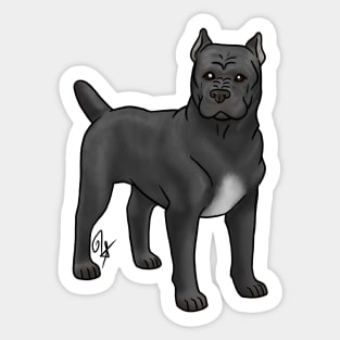 Dog - Cane Corso - Cropped Black Sticker